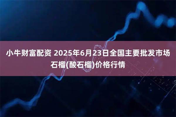 小牛财富配资 2025年6月23日全国主要批发市场石榴(酸石榴)价格行情